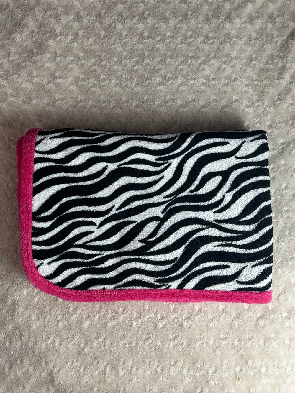 Garanimals Zebra Print Baby Blanket Pink Black White Stripes 2014 Walmart Lovey